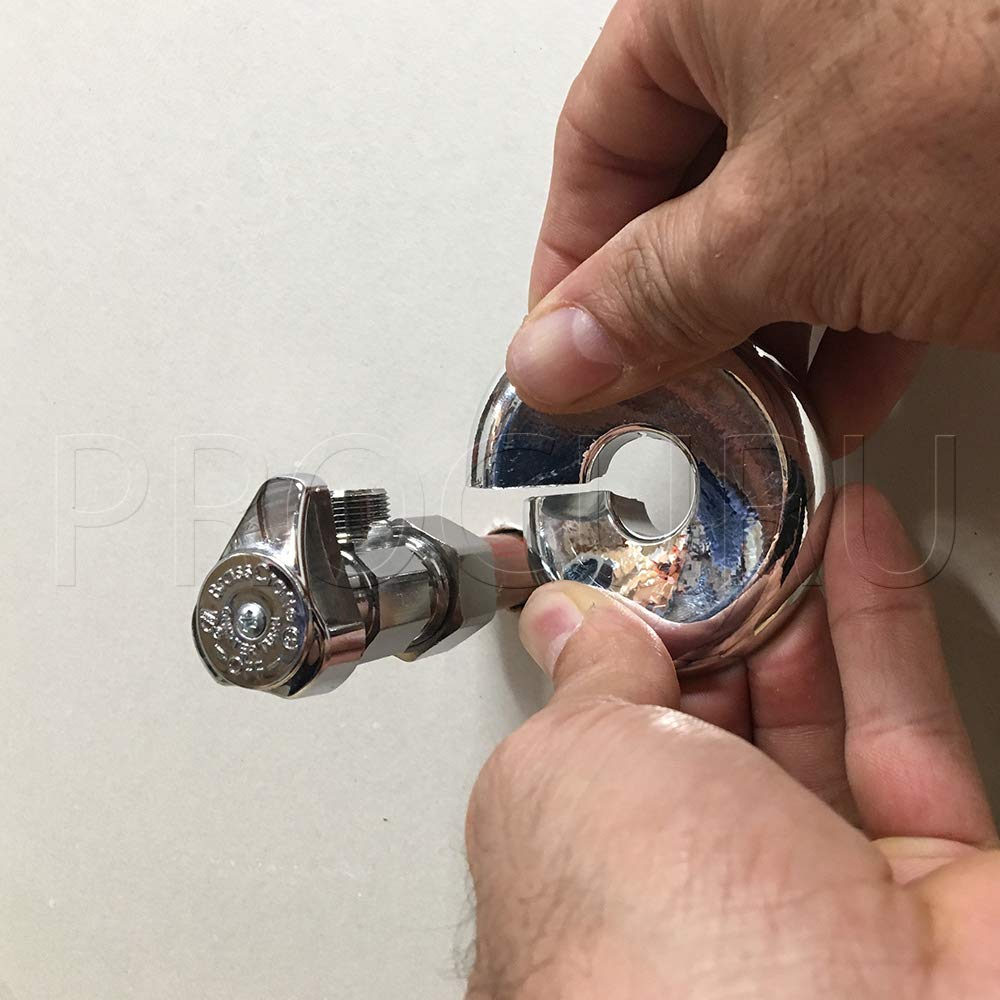 1-Inch CTS (1-1/8" OD) Split Plastic Lightweight Escutcheon Cover Plate