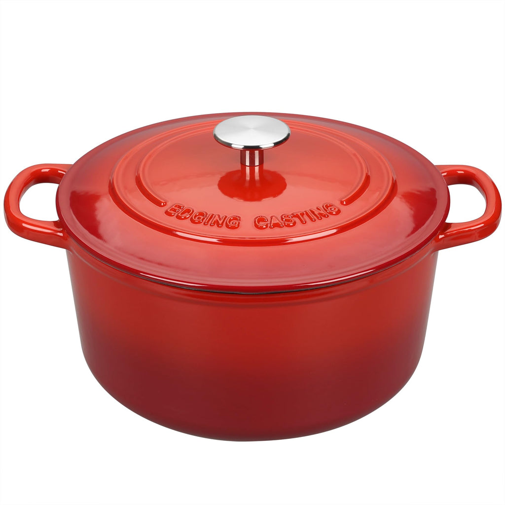 Enameled Cast Iron Dutch Oven with Sourdough Bread Baking Kit, Bread Dutch Oven with Lid, Includes Proofing Basket &