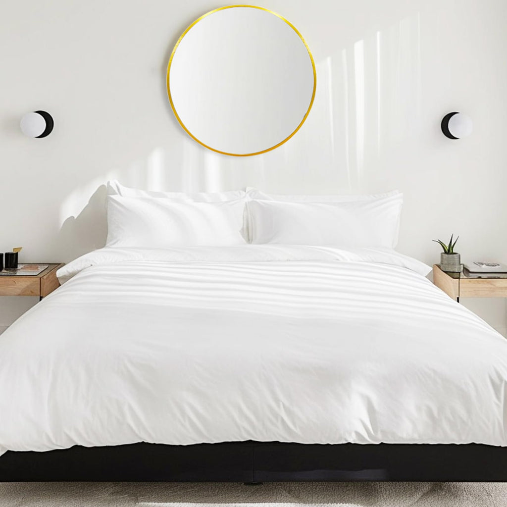 Gold Circle Mirror 24 inch, Round Mirror, Brushed Gold Metal Frame