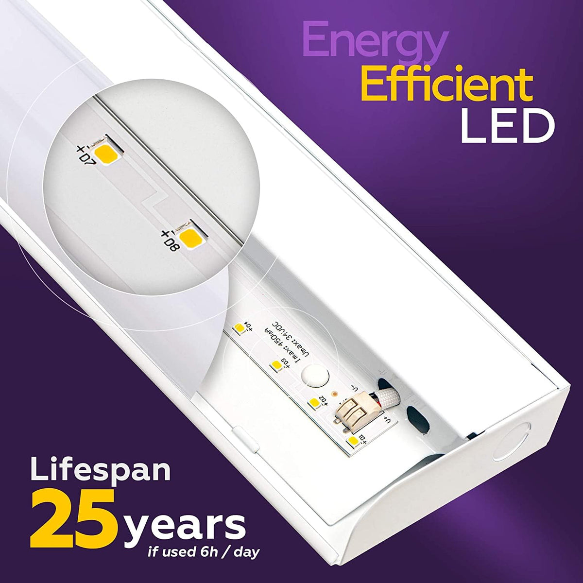 36" Hardwired Under Cabinet Lighting, 3000K Warm White, ETL 1550lm Dimmable
