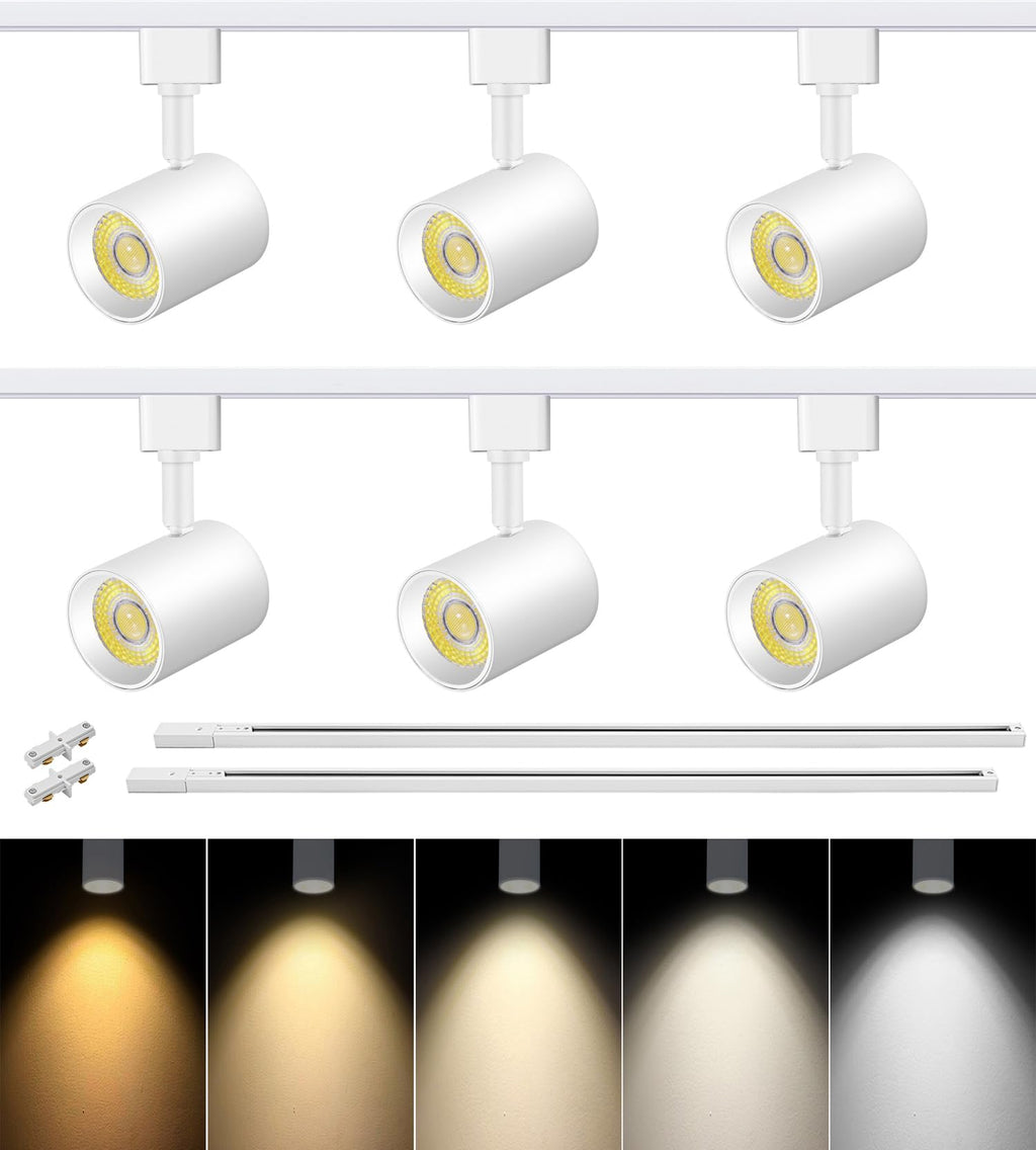 LED Track Lighting Kit with 6.6FT Rails, 10W White