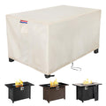 Fire Pit Cover Rectangular Waterproof 600D, 48 x 24 x 24 Inch Beige