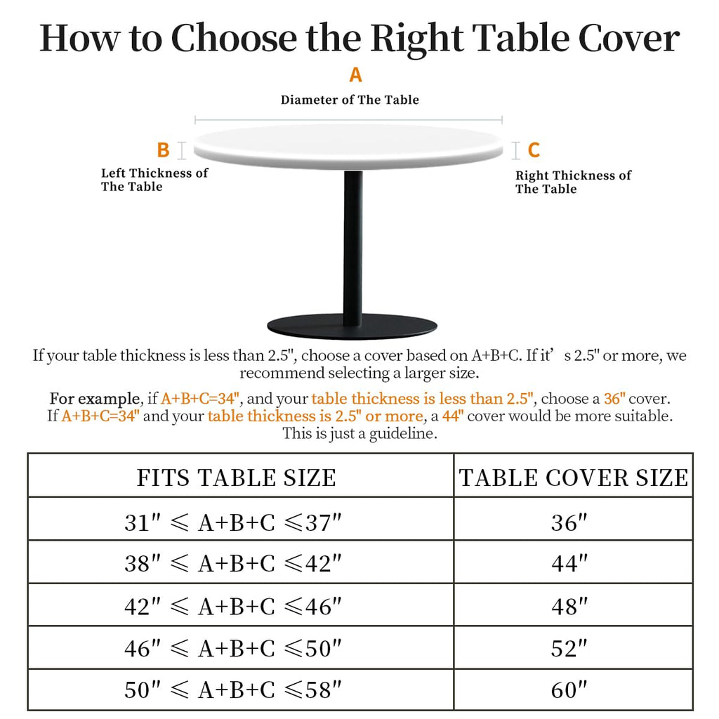 Elastic Edged Round Fitted Sunflower Table Cloth Cover for Indoor Outdoor Kitchen Party 60 * 60 Inch Tablecloth