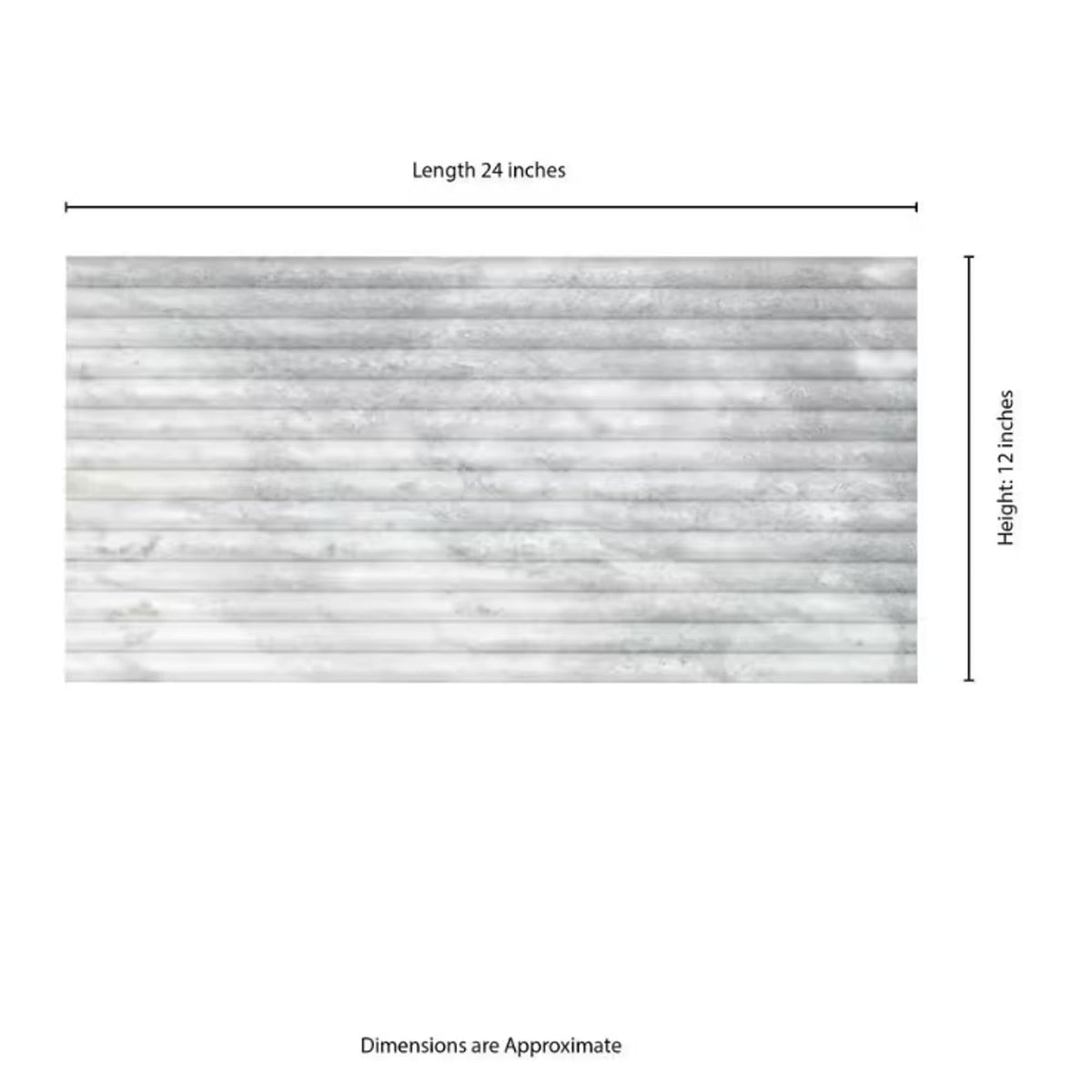 Bluestone Milano 12x24 Honed Fluted Marble Wall Tile - Textured Surface Accent, Fireplace Surround, or Shower