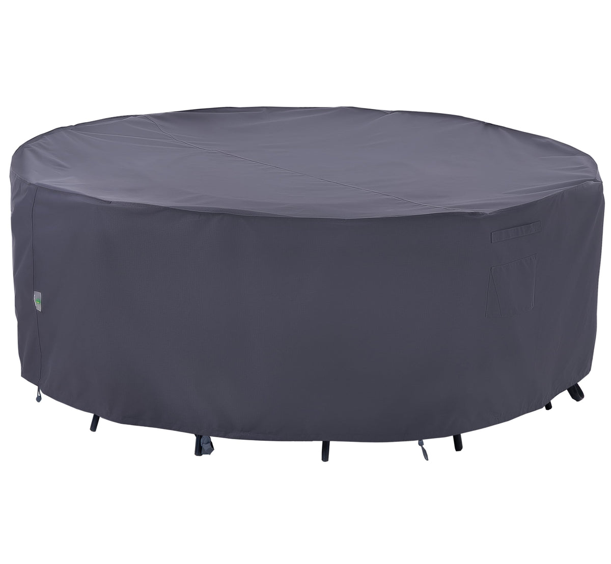 Round Patio Furniture Cover, Grey, 96" Dia x 27.5" H