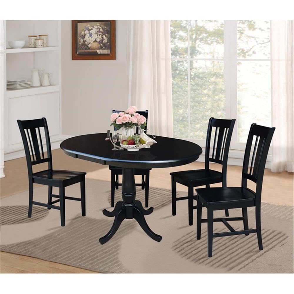 36" Round Extension Dining Table with 2 San Remo Chairs
