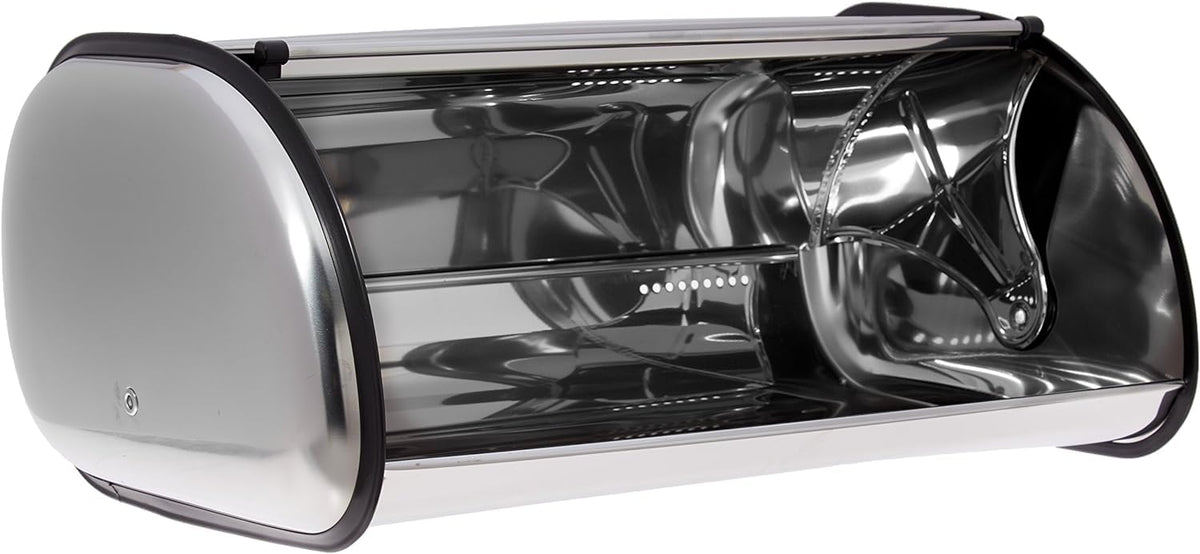 Bread Box - IT Stainless Steel Counter, Roll Top Lid, Large