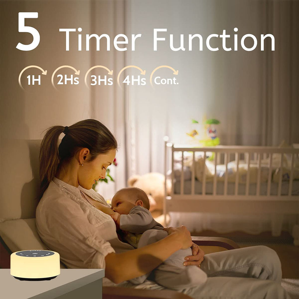 Soother Sleep Sound Machine Night Light White Noise Machine with 30 Sounds & 12 Color Night Lights for Baby Kids Adults