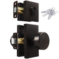 Oil Rubbed Bronze Exterior Door Knob with Deadbolt and Key