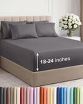 CGK Extra Deep Sheet Set - 6pc Cooling Sheets - Grey