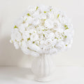 Mini Ranunculus Artificial Flowers Bouquet 20 PCS White