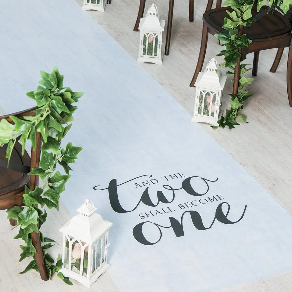 White Wedding Aisle Runner 100 Foot - Two Become One Decor