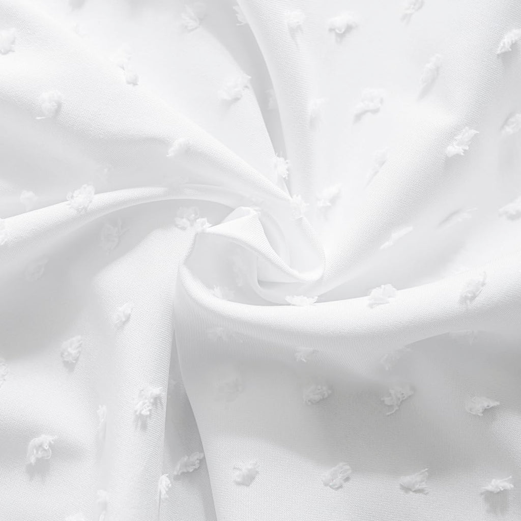 Tufted Dot Bed Skirt - Ruffled Bed Skirt with Split Corners