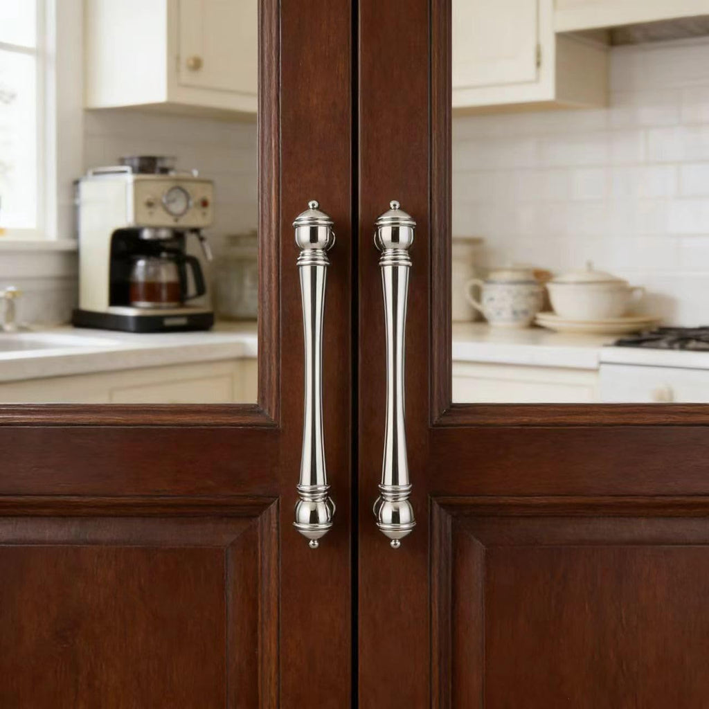10 Pack 8 inch(203mm) Hole Center Virbant Polished Chrome Cabinet Pulls Heavy-Duty Solid Cabinet Hardware Drawer