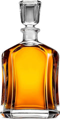 Whiskey Decanter- 23.75 oz for Vodka Bourbon Brandy & other Spirit-Airtight Liquor Dispenser for Mini Bar, Gift