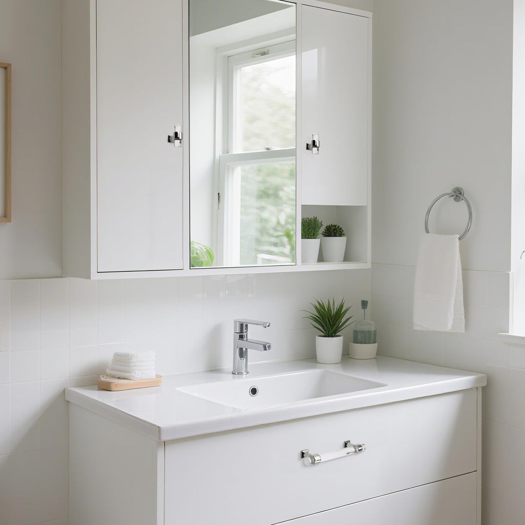 Acrylic Cabinet Handles 5 Pack Modern Cabinet Hardware Clear Dresser Pulls 4 Inch Center to Center Clear Cabinet