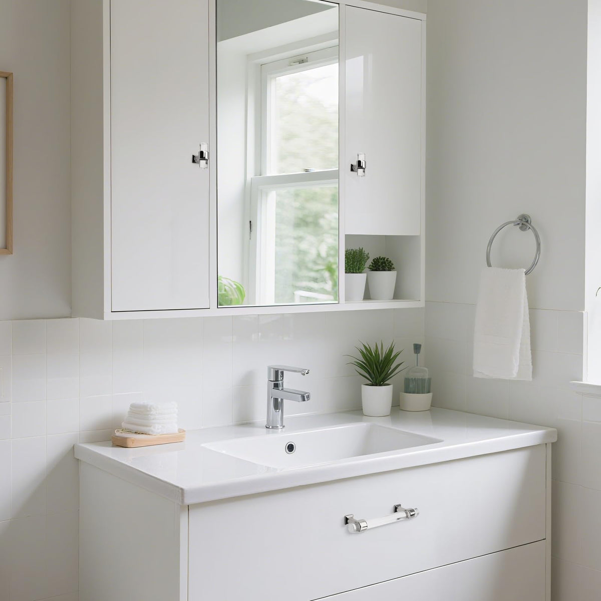 Acrylic Cabinet Handles 5 Pack Modern Cabinet Hardware Clear Dresser Pulls 4 Inch Center to Center Clear Cabinet