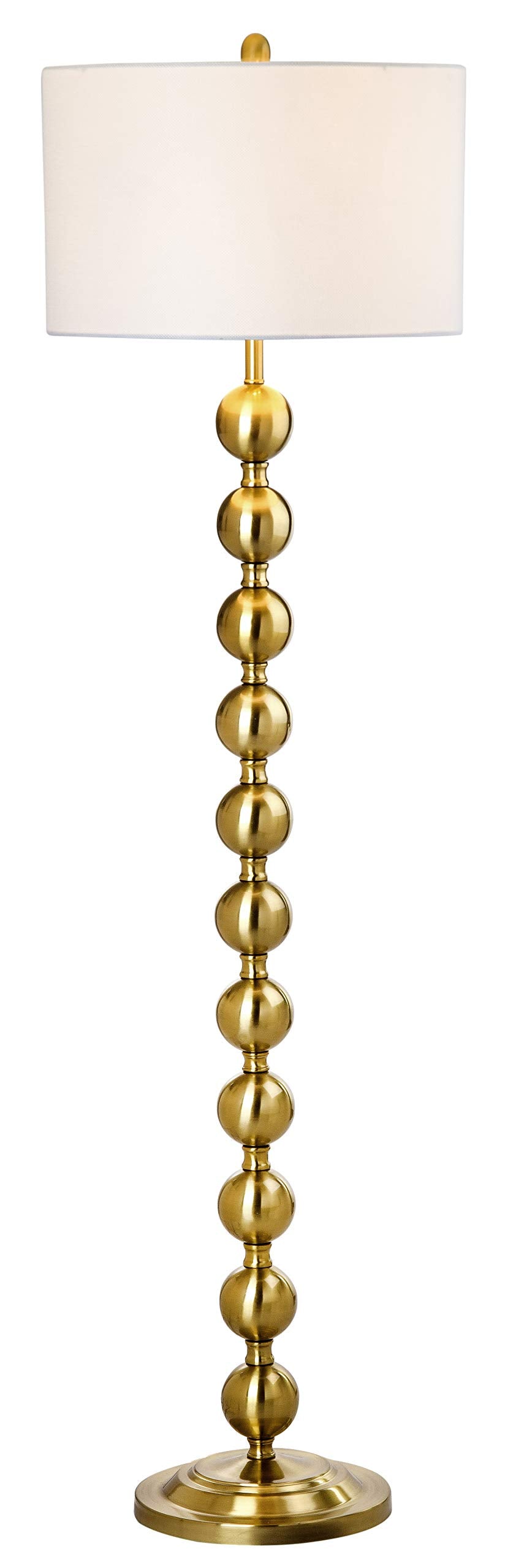 Lighting Collection Reflections Modern Farmhouse Stacked Ball Brass 59-inch Living Room Bedroom Home Office Standing