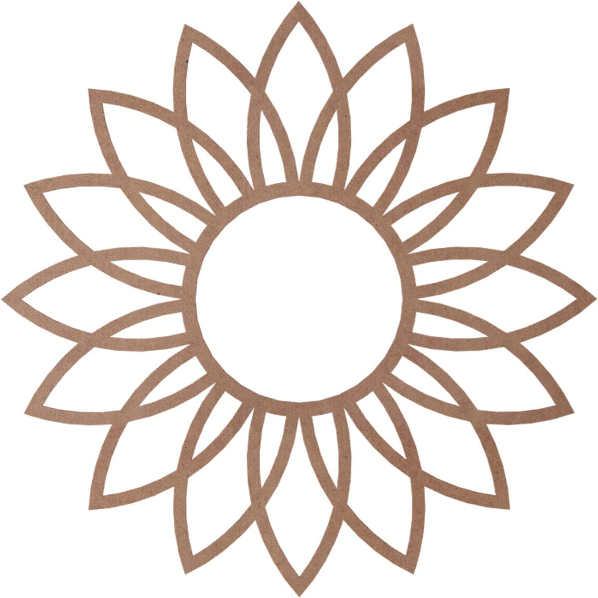 34"OD x 11 7/8"ID x 3/8"T Daisy Wood Fretwork Pierced Ceiling Medallion, Wood (Paint Grade)