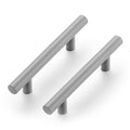Cabinet Handles,5" Length,3" Hole Center,Grey,30 Pack