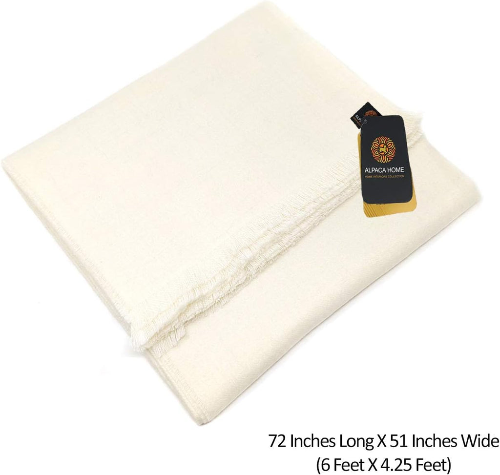 Home | Liam Baby Alpaca Throw Blanket | Season | 100% Baby Alpaca Wool | 72" L x 51" W (6' X 4.25') with 1" Modern