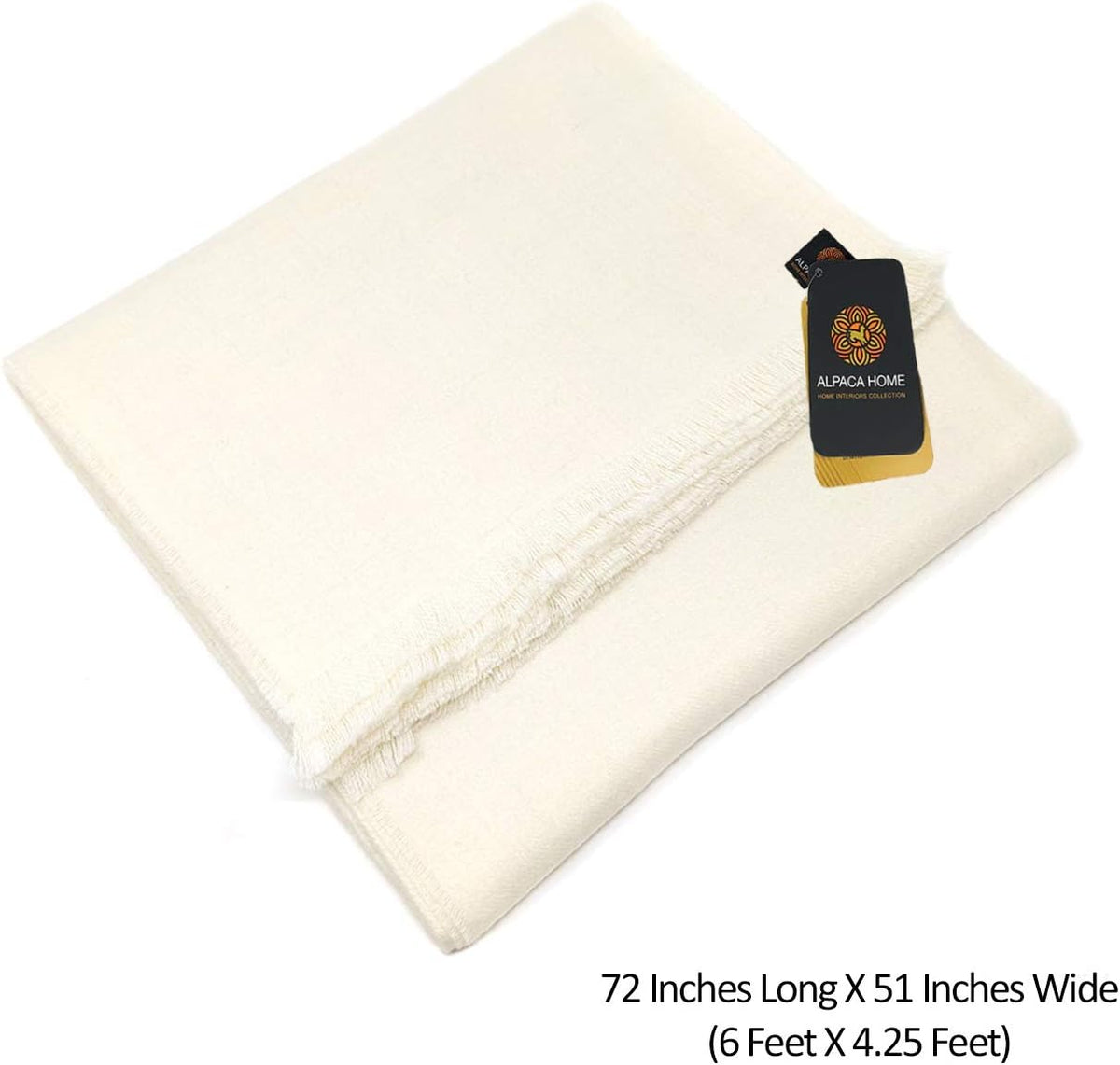 Home | Liam Baby Alpaca Throw Blanket | Season | 100% Baby Alpaca Wool | 72" L x 51" W (6' X 4.25') with 1" Modern