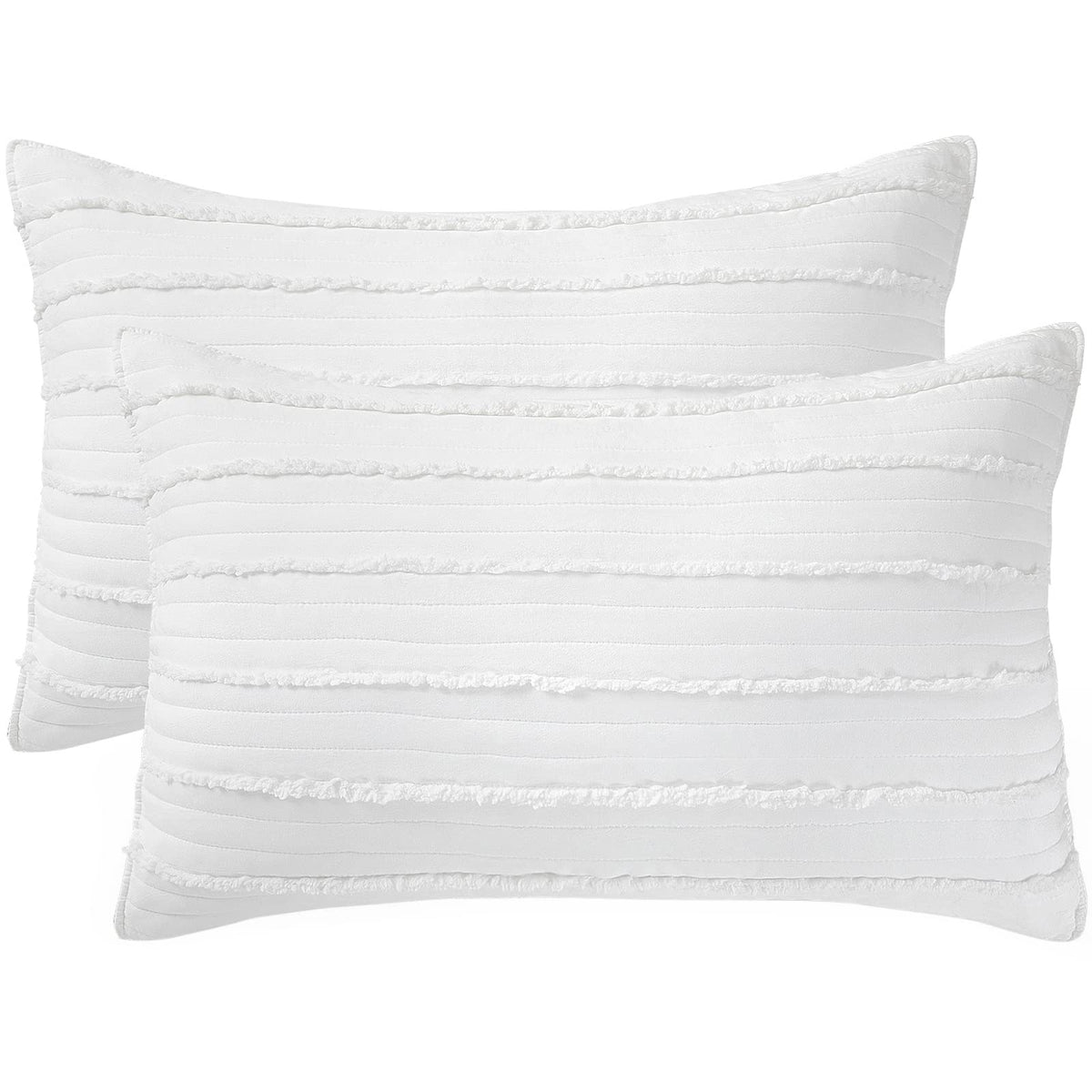 Standard Size Pillow Shams Set of 2, Ultra Soft Breathable 20 x 26 Inches Pillow Case Envelope Closure, Microfiber