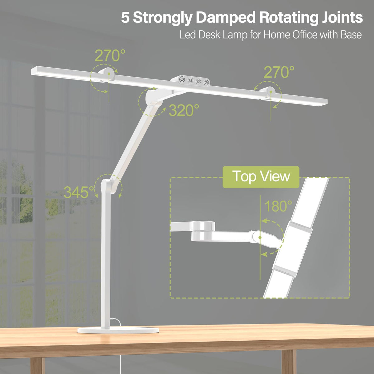 Architect Desk Lamp, 24W Adjustable Led Desk Light with Remote, 1500LM Bright Dimmable Computer Table Light