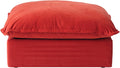 Ottoman Module for Living Room, Cushion Covers Removable, Minimalist Comfy Breathable Ottoman Seater Paired with Sofa Couch for Living Room Apartment, Red