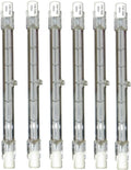 R7S Halogen Bulb T3 J-Type 2700K Warm White, Dimmable, 2000H Lifespan 6PCS 110V 118MM-500W