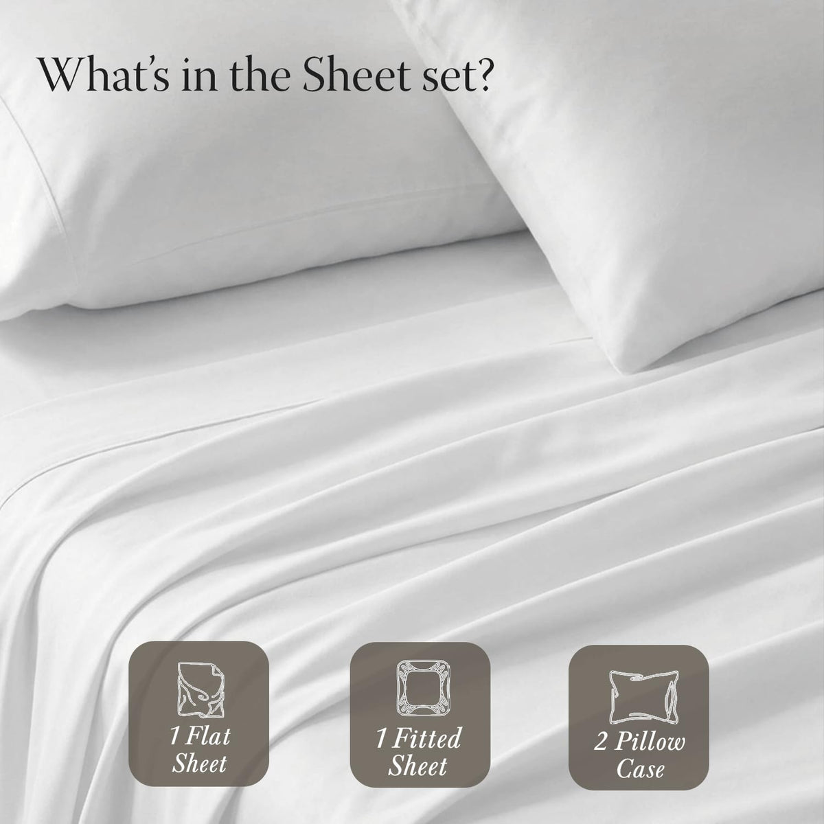 400 Thread Count Egyptian Cotton Sheet Set, Sateen, White