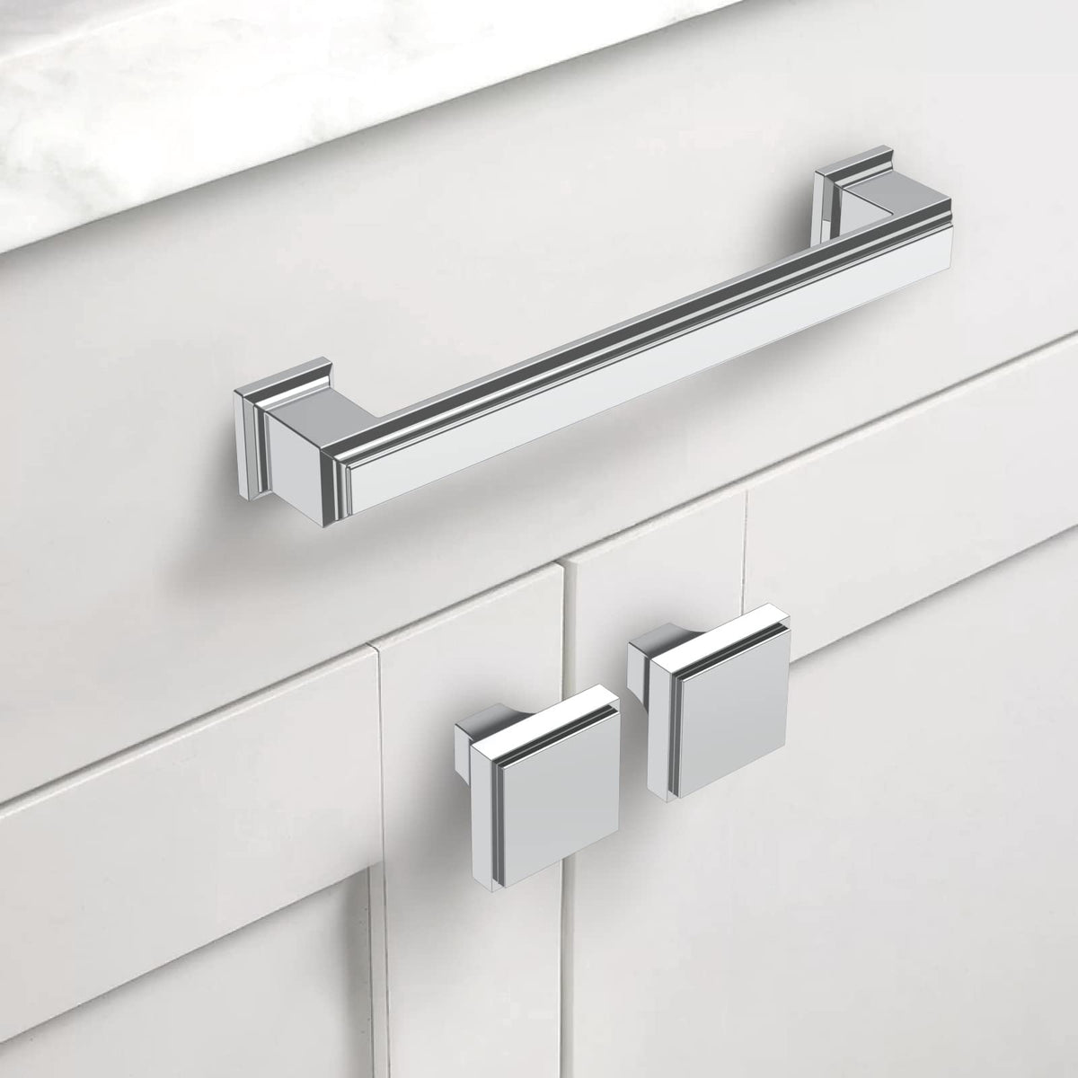 30 Pack 5 inch Polished Chrome Kitchen Cabinet Handles