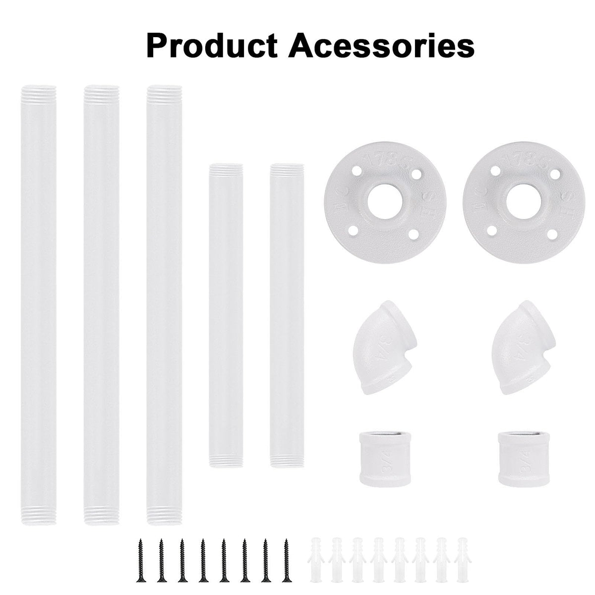 Industrial Iron Pipe Clothes Hanging Bar DIY Wall-Mounted Garment Rack Heavy Duty Clothing Rack , Laundry Room