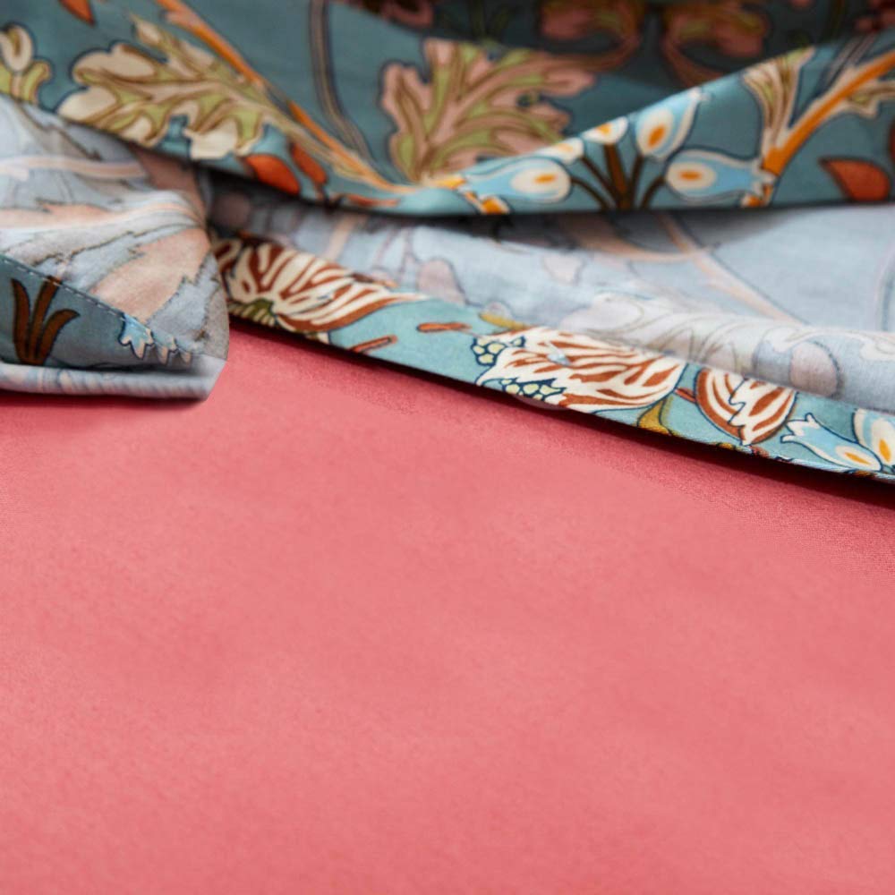 100% Long Staple Natural Cotton Soft Solid Coral Fitted Sheet Bed Sheet Set 15" Deep Pocket Size-1 Fitted