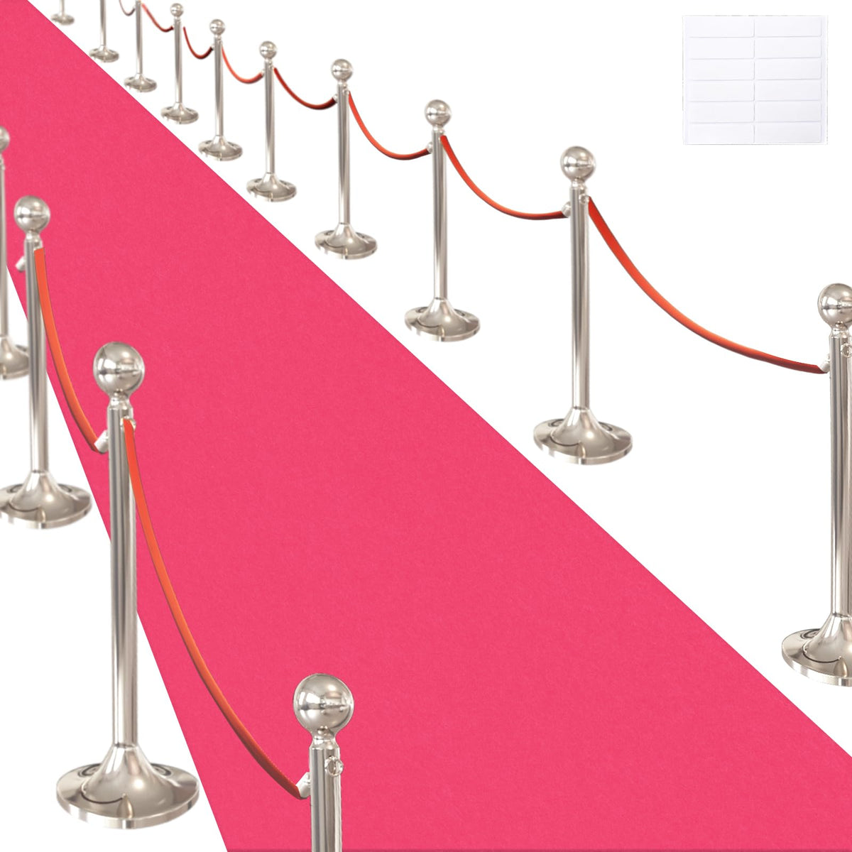 Pink Carpet Runner for Party, 2.6FTx15FT Carpet Party Decorations, Runway Rug for Prom Felt Non-Woven