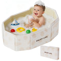 Foldable Baby Bath, Collapsible Baby Bathtub 3M-8Y, Portable Travel Baby Bath Tub with Non-Slip Base, Pop Up Folding