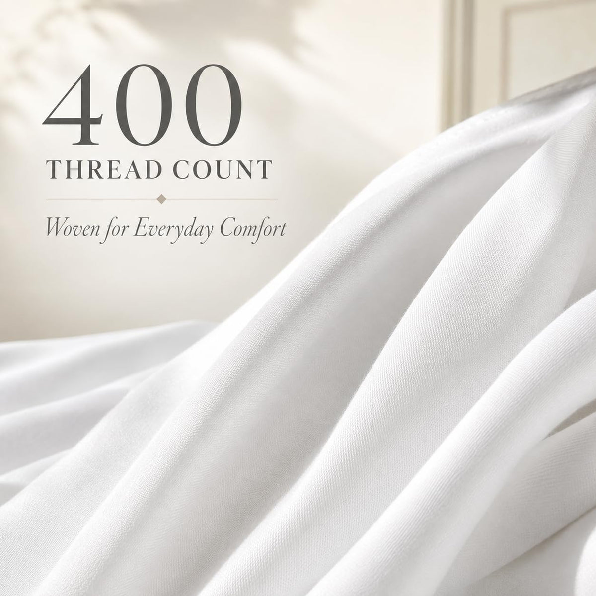 Bed Sheets, 400 Thread Count Sheets Cotton Bed Set - Linen