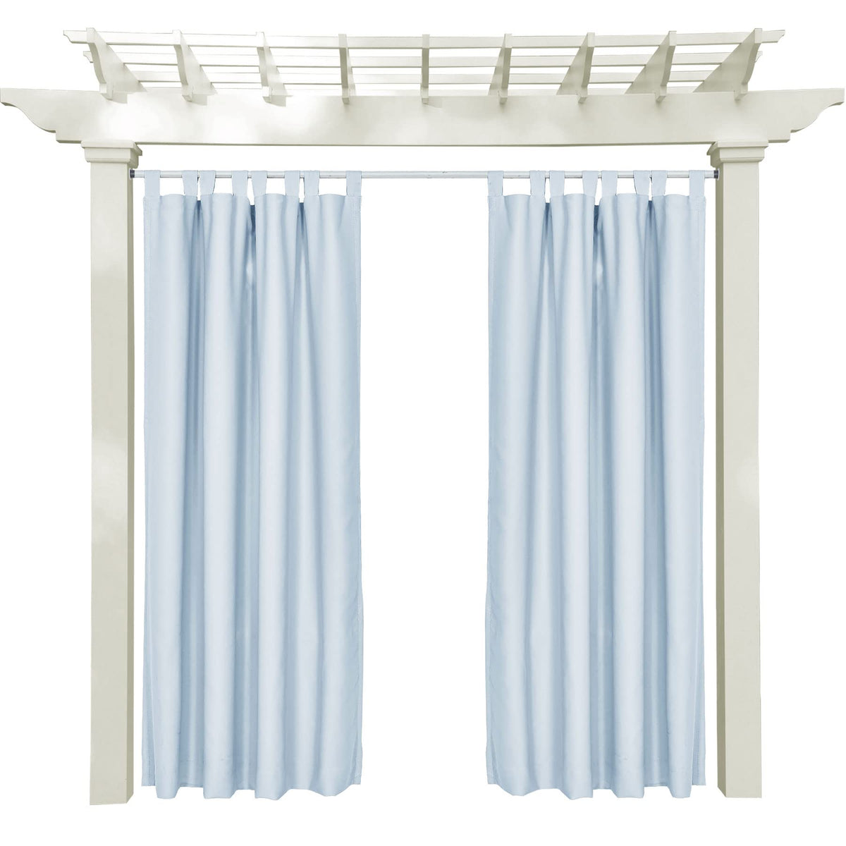 Sky Blue Outdoor Curtains 84W x 96L Gazebo Cabana Library Hotel Club Classroom Kidsroom Blackout Draperies Water