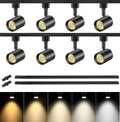 LED Track Lighting Kit with Track Rails, Black