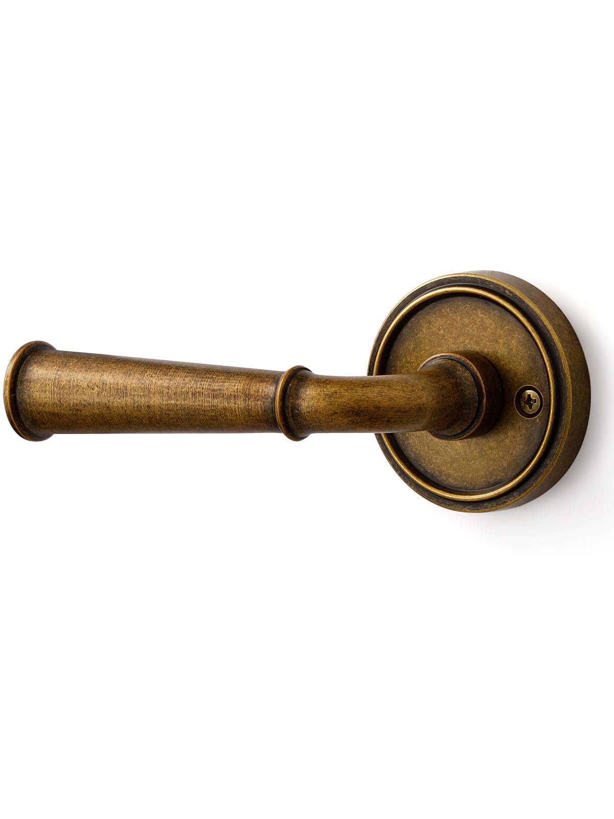 Door Handles Antique Brass Retro Passage Vintage Door Lever, 2 Pack