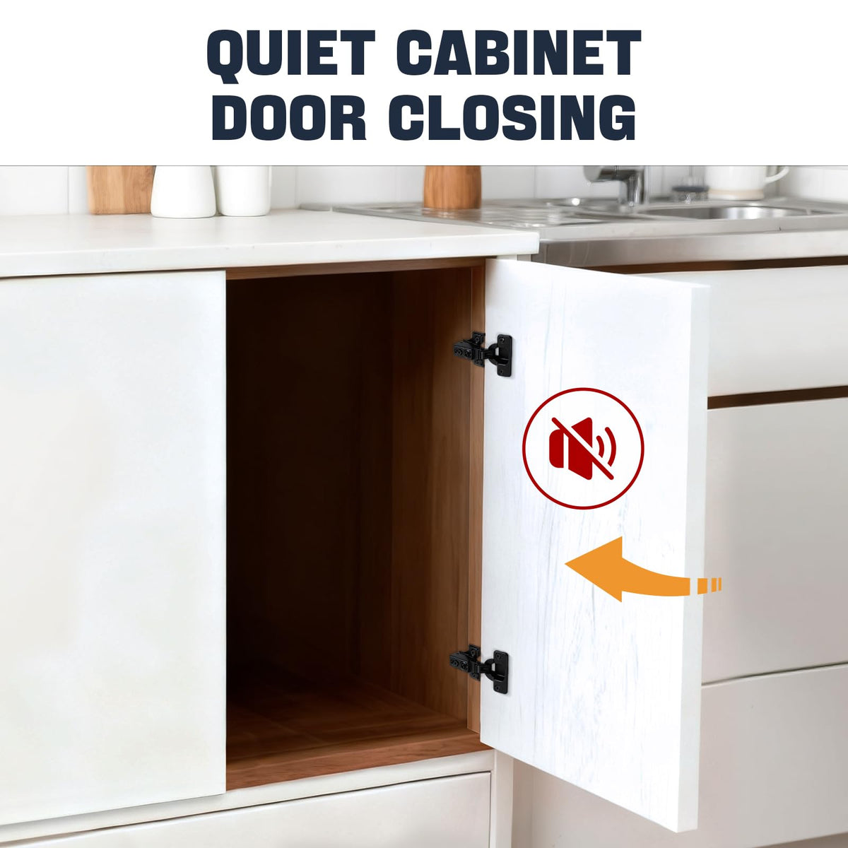 20 Pack (10 Pair) Soft Close Cabinet Hinges, 1/2 Overlay Soft Close Hinges Cabinet, Stainless Steel, Built-in Damper
