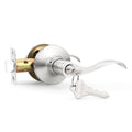 Entry Door Handles with Lock and Keys, Brushed Nickel Keyed Entry Door Lock Sets for Exterior & Interior Doors