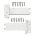 8 inch Gate Hinges, 300 Lbs Capacity, Matte White Hinges, 2 Pack Heavy Duty Door Hinge, T-Strap Shed Gate