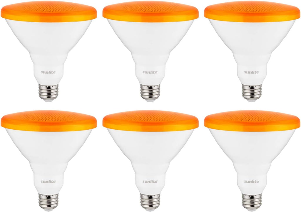 LED Orange PAR38 Spot Bulb 12 Watts, Medium (E26) Base, 35° Flood Beam, Decorative, Holiday Lighting, Turtle