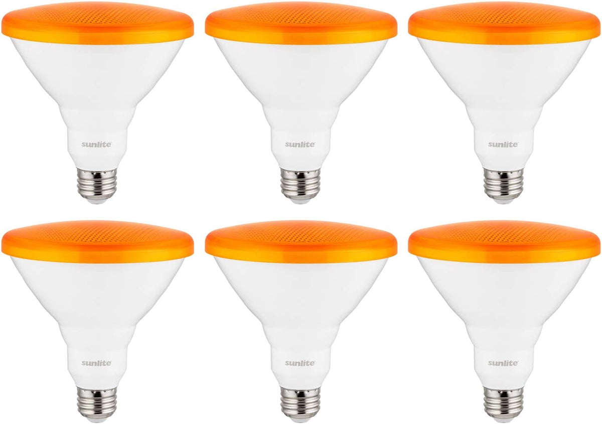 LED Orange PAR38 Spot Bulb 12 Watts, Medium (E26) Base, 35° Flood Beam, Decorative, Holiday Lighting, Turtle