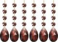 Teardrop Crystal Chandelier, 6 Pack 120mm Length Prisms Part Dark Brown
