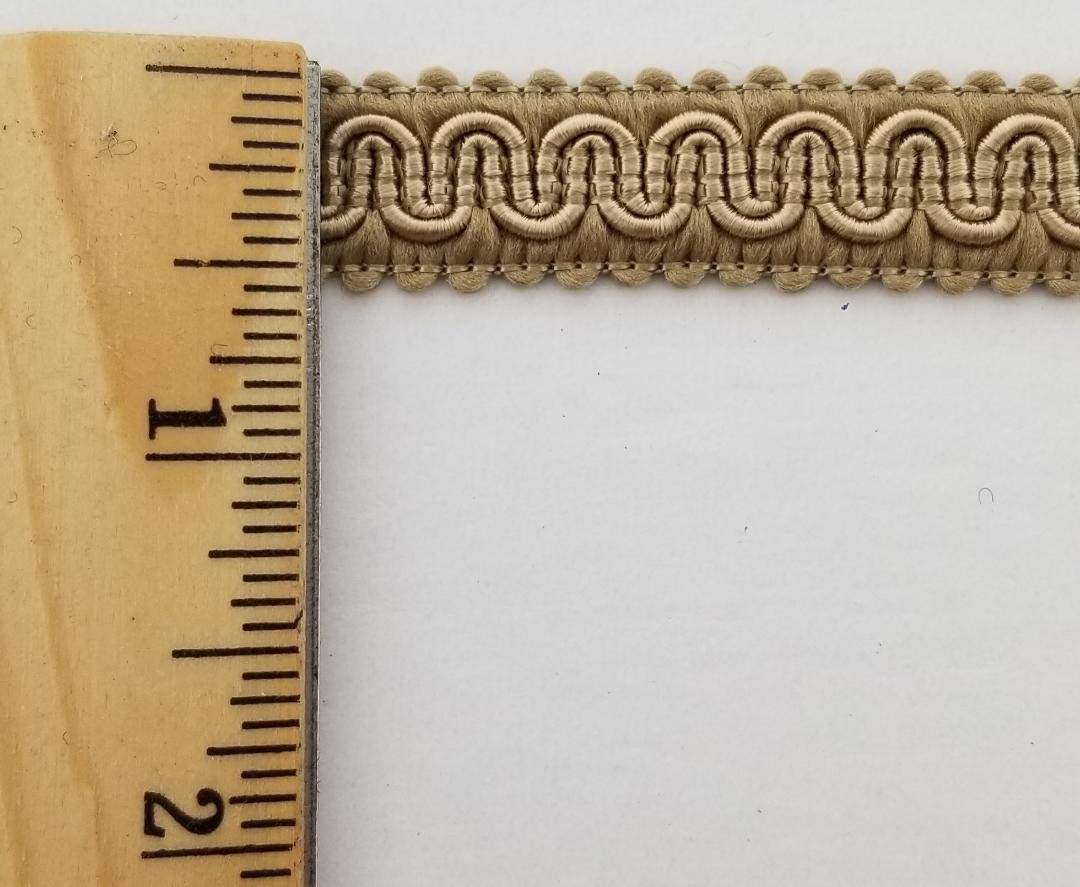 1/2" Scroll Braid Gimp w/Backing - 10 Continuous Yards - Many Color Options! (Beige)