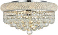 Eight-Light Flush Mount Crystal Chandelier, Classic Collection