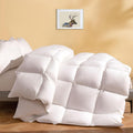 Luxury Feather Down Fiber Comforter, Ultra-Soft Cotton-Blend Fabric