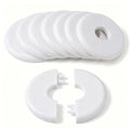 1 Inch Split Wall Flange Escutcheon Plate (8 Pack), Self-Adhesive Buckle Design Pipe Cover, Decorative Round